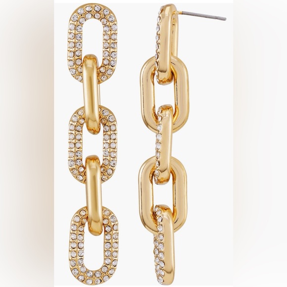 BRAND NEW gold chain earrings - Picture 1 of 3